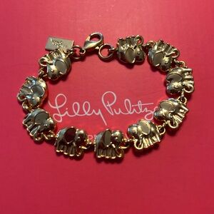 Women’s Lilly Pulitzer Gold Elephant Bracelet 7.5”